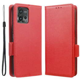 Klapkové puzdro pre Motorola Moto G72, Wallet Thin Magnet, červené