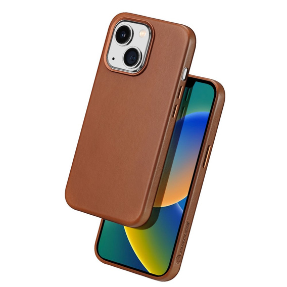 Obal na mobil pre iPhone 14, Dux Ducis Max Naples, hnedé