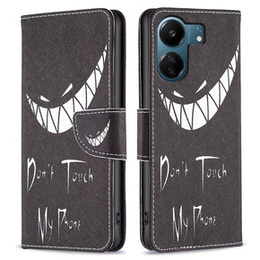 Klapkové puzdro pre Xiaomi Redmi 13C / Poco C65, Wallet, Don't Touch My Phone, modré