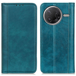 Flipové puzdro pre Xiaomi Poco F7 Pro / F7 Ultra, Split Leather, zelený