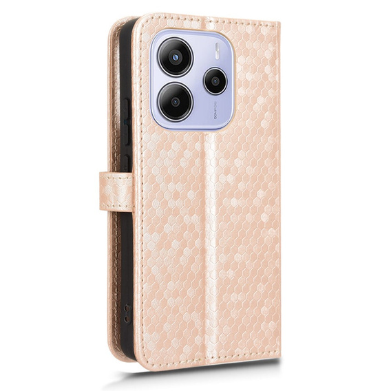 Flipové puzdro pre Xiaomi Redmi Note 14 4G, Wallet Rhombus, ružové