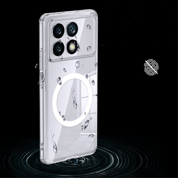 Puzdro pre Xiaomi Poco F6 Pro, Fusion Hybrid, pre MagSafe, priehľadné