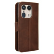 Klapkové puzdro pre Motorola Edge 50 Ultra, Card Slot, hnedé