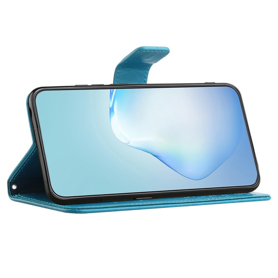 Klapkové puzdro pre Motorola Moto E22 / E22i, Wallet, tree i sowy, modré