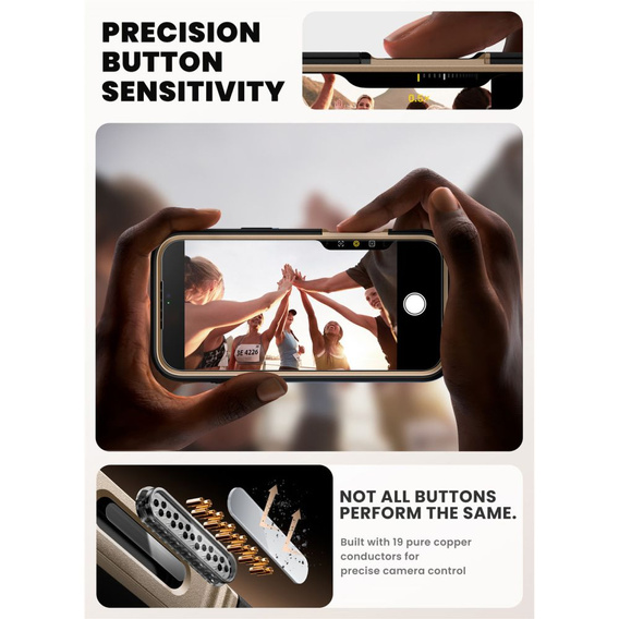 Puzdro Supcase pre iPhone 17 Pro Max, IBLSN Ares Fip Magsafe, Desert Gold