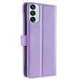 Klapkové puzdro pre Samsung Galaxy M15 5G, Wallet Zipper Pocket, fialové