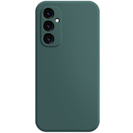 Puzdro pre Samsung Galaxy A25 5G, Silicone Lite, tmavozelené + sklo 9H