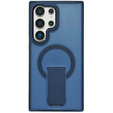 Puzdro pre Samsung Galaxy S25 Ultra, Kickstand Matt Case, pre MagSafe, modré + sklo na displej
