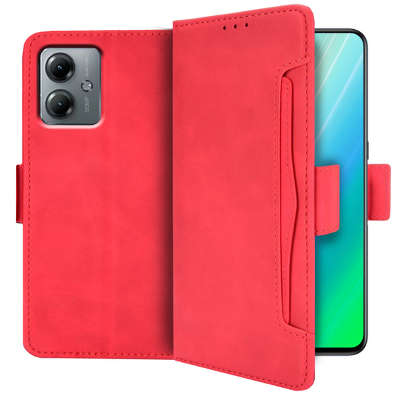 Klapkové puzdro pre Motorola Moto G14, Card Slot, červené