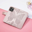 Klapkové puzdro pre Infinix Note 40 Pro, Butterfly, ružové rose gold