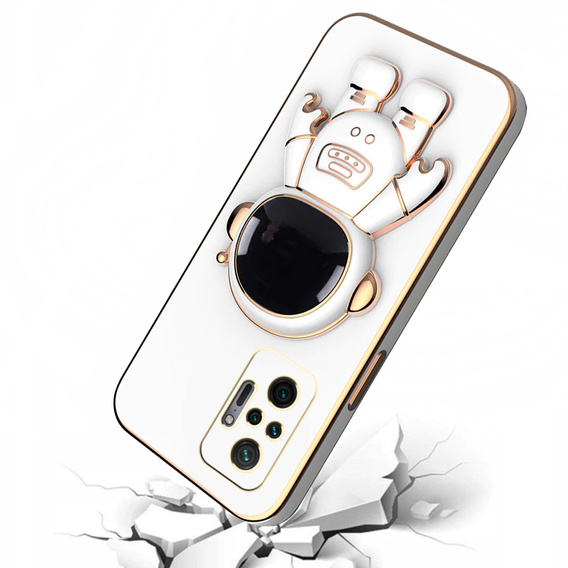 Obal na mobil pre Xiaomi Redmi Note 10 Pro, Astronaut, biele