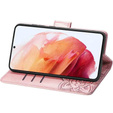 Klapkové puzdro pre Motorola Edge 50 Neo / Motorola ThinkPhone 25, Butterfly, ružové rose gold