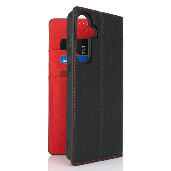 Klapkové puzdro pre Samsung Galaxy S25+ Plus, Litchi Skin Grain, čierne