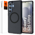 Puzdro MagSafe Spigen pre Samsung Galaxy S25 Ultra, Ultra Hybrid, matný / čierny + tvrdené sklo 9H