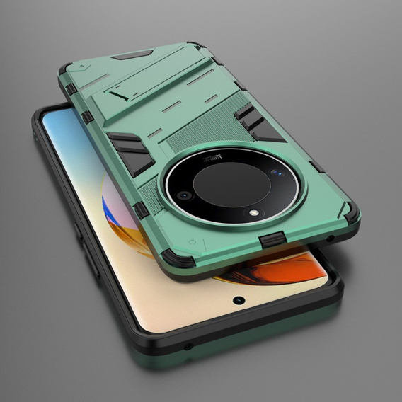 Puzdro pre Honor Magic 6 Lite 5G, Military kickstand, zelený