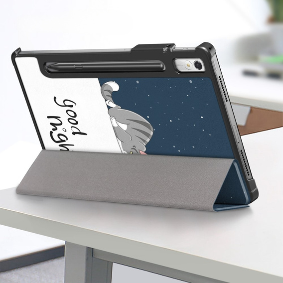 Puzdro pre Lenovo Tab P11 Pro Gen 2 TB132FU TB132XU 11.2", s chlopňou, sleeping cat