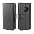 Klapkové puzdro pre Samsung Galaxy S9, Leather Flexi Book, čierne
