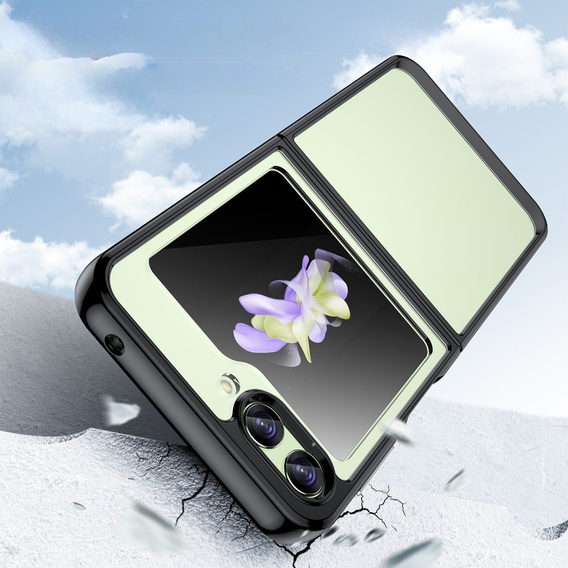Obal na mobil pre Samsung Galaxy Z Flip 5 5G, Fusion Hybrid, transparentné / čierne