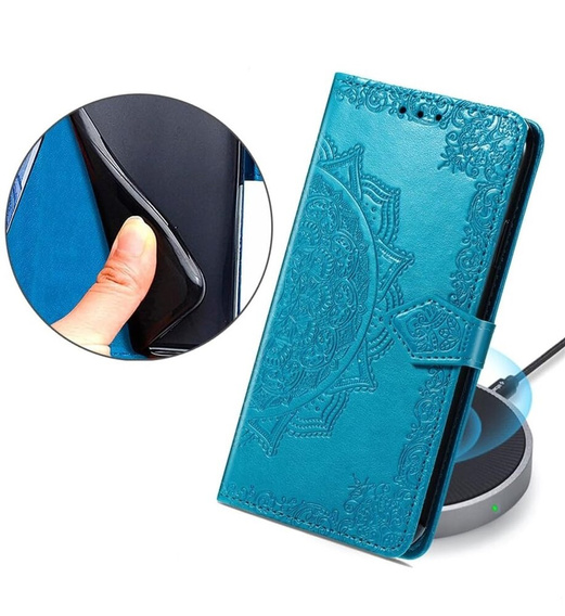 Klapkové puzdro pre Oppo A80, Mandala, modré