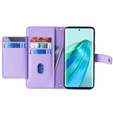 Klapkové puzdro pre Honor Magic5 Lite, Wallet Zipper Pocket, fialové
