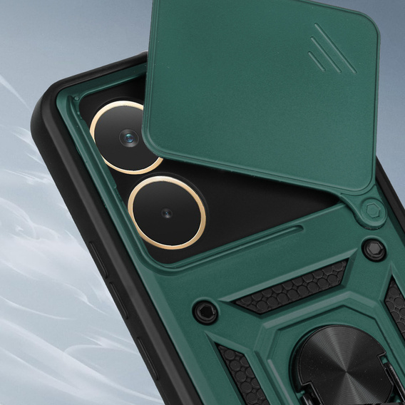 Obal na mobil pre Oppo A5 Pro 5G, CamShield Slide, zelený