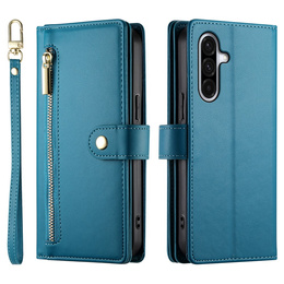 Flipové puzdro Wallet Zipper Pocket pre Samsung Galaxy A17 5G, Wallet Zipper Pocket, modré