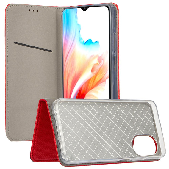 Puzdro pre Samsung Galaxy A55 5G, Smart Magnet, červené + 9H sklo