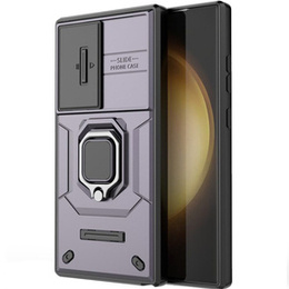 Puzdro pre Samsung Galaxy S24 Ultra, KickStand Camera Lens, fialové