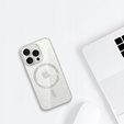 Puzdro pre iPhone 16 Pro Max, ERBORD Glitter MagSafe, priehľadné + sklo na displej