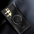 Obal na mobil pre Samsung Galaxy S25 Ultra, Kickstand Ring, čierne