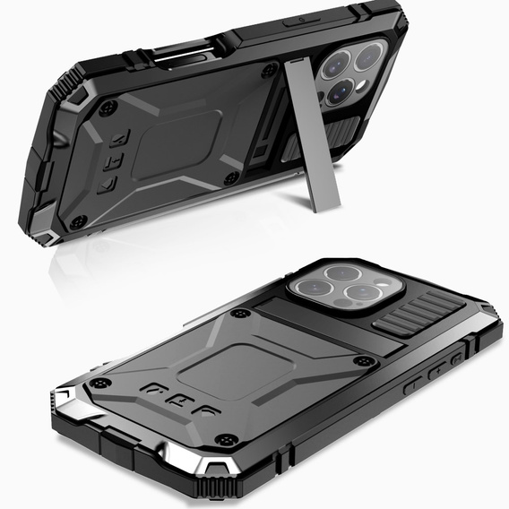 Obrnené puzdro pre iPhone 16 Pro, R-JUST, čierne