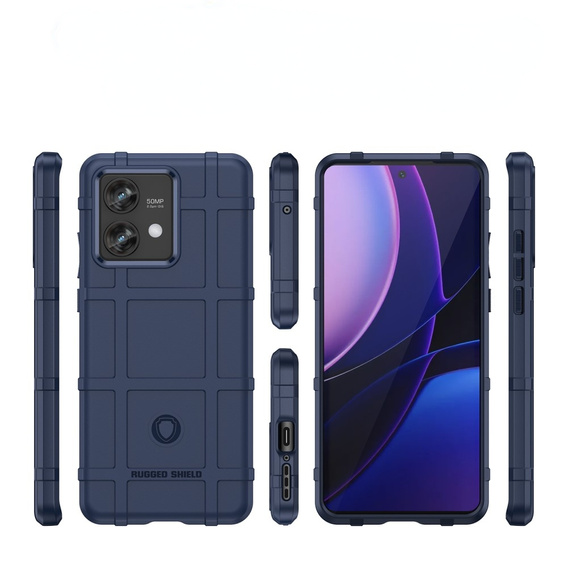 Obal na mobil pre Motorola Edge 40 Neo, Rugged Shield, modré