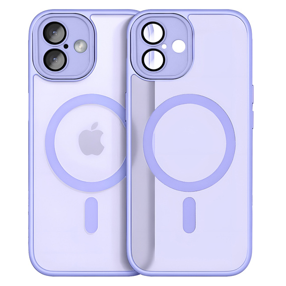 Puzdro pre iPhone 16, pre MagSafe, ERBORD Matt Case, fialový + sklo na displej