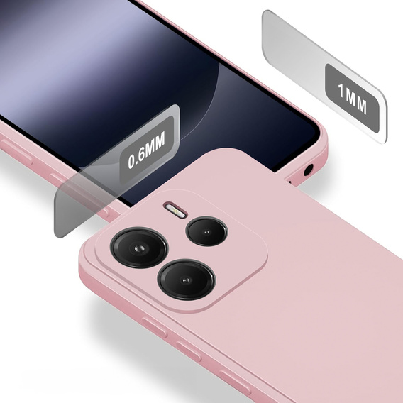Obal na mobil pre Xiaomi Redmi Note 14 4G, Silicone Lite, ružové