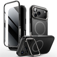 Puzdro Supcase pre iPhone 17 Pro Max, IBLSN Ares Fip Magsafe, čierne