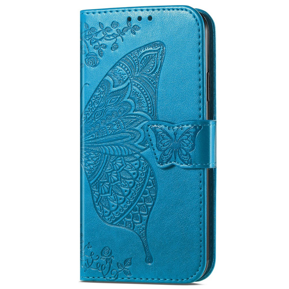 Klapkové puzdro pre Motorola Edge 50 Ultra, Butterfly, modré
