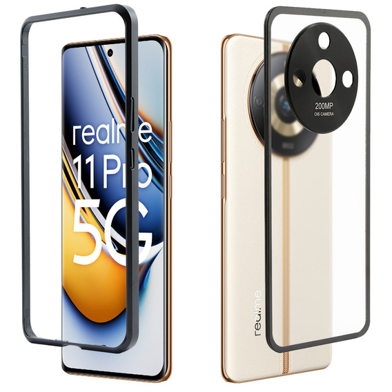 Puzdro pre Realme 11 Pro 5G / Pro+ 5G, Frame Case, čierne