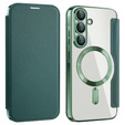 Klapkové puzdro pre Samsung Galaxy A56, RFID Wallet MagSafe CamShield, zelený