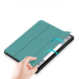 Puzdro pre Samsung Galaxy Tab S9, Smartcase s priestorom pre stylus, zelený