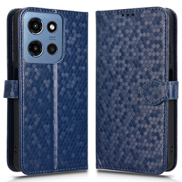 Flipové puzdro pre Motorola Moto G86 Power 5G, Wallet Rhombus, modré