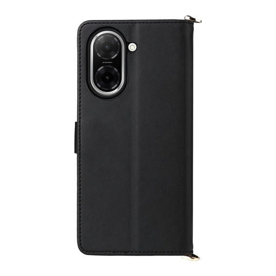 Puzdro s chlopňou pre Xiaomi Redmi A5, Crossbody Leather Wallet, čierne