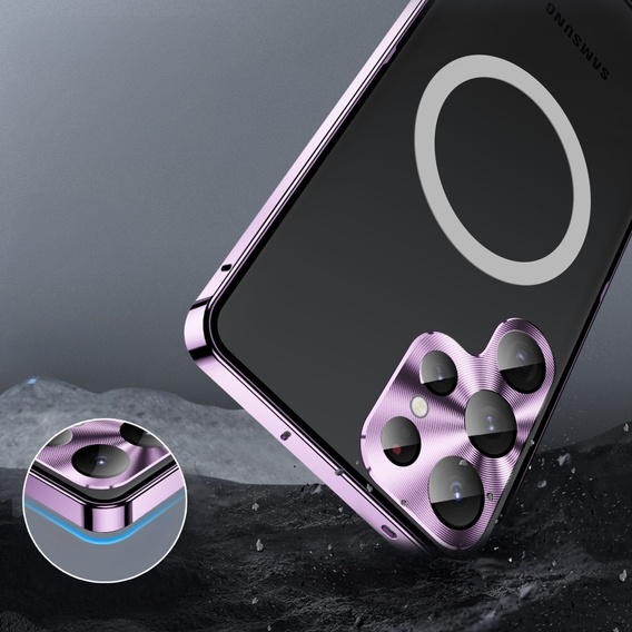 Ochranné puzdro na fotoaparát pre Samsung Galaxy S25 Ultra, CamShield MagSafe, fialové