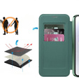 Klapkové puzdro pre Samsung Galaxy A56, RFID Wallet MagSafe CamShield, zelený