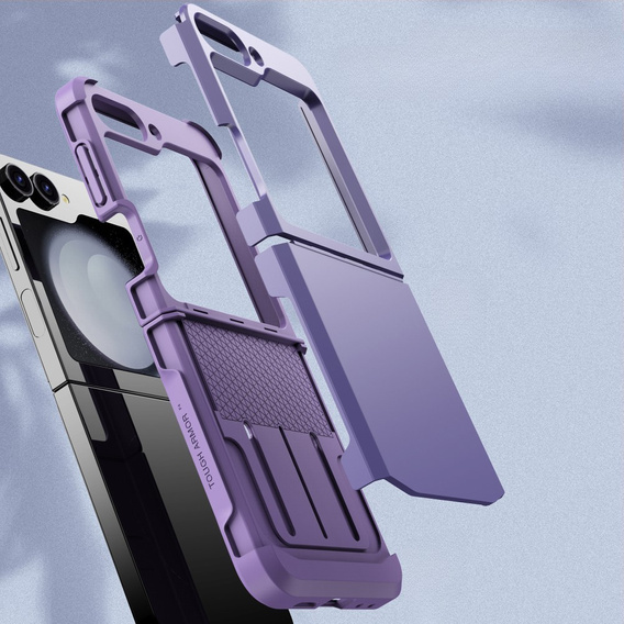 Pancierované puzdro pre Samsung Galaxy Z Flip7 FE / Z Flip6, Armor Shockproof, fialové