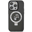 Stojan na prstene Karl Lagerfeld Puzdro MagSafe Karl & Choupette pre iPhone 15 Pro