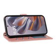 Puzdro s chlopňou pre Motorola Edge 50 Neo / Motorola ThinkPhone 25, Rhombus Crossbody Leather, ružové rose gold