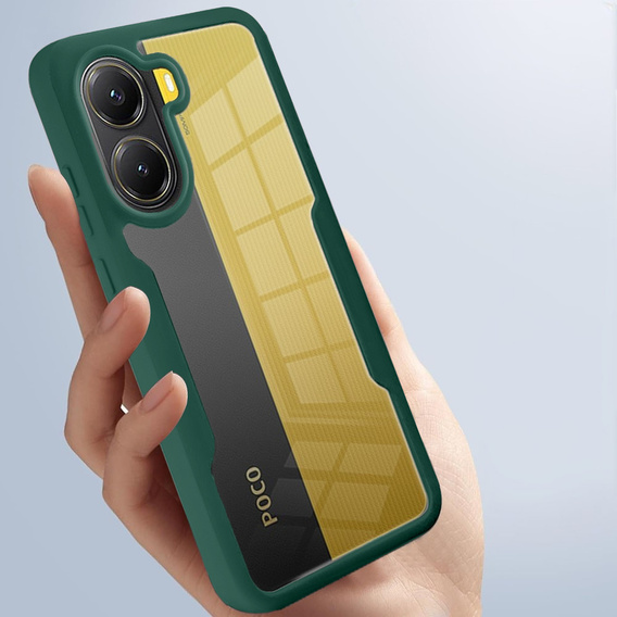 Puzdro pre Xiaomi Poco X7 Pro 5G, Shockproof, s fóliou, zelený