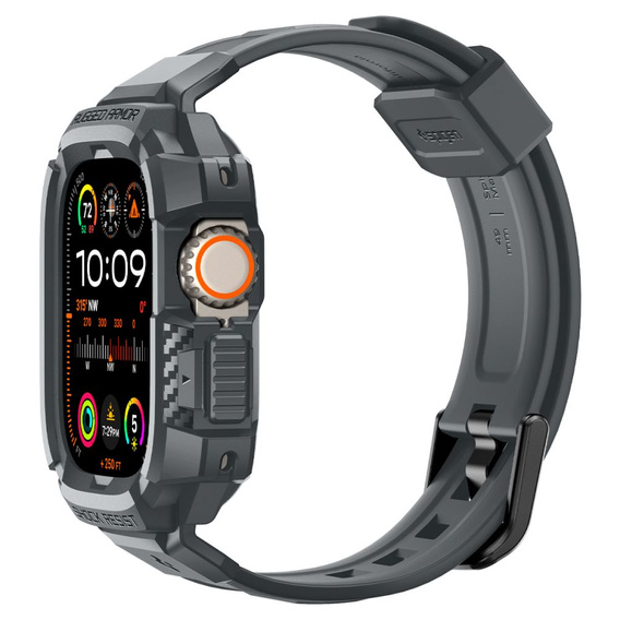 Pasek z etui Spigen do Apple Watch 4/5/6/7/8/SE 44/45mm, Rugged Armor Pro, Szary