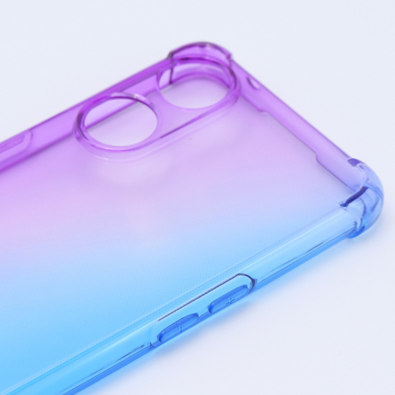 Puzdro pre Oppo Reno8 T, Gradient Dropproof, Fialová / modrá
