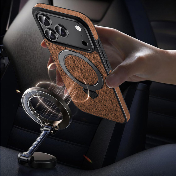 Kožené puzdro s podstavcom MagSafe pre iPhone 17 Pro Max